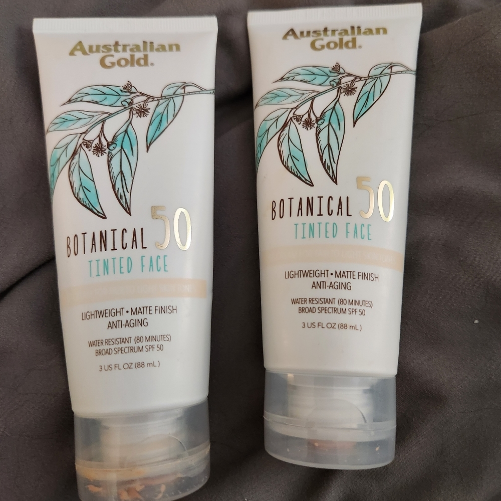 Australian Gold botanical tinted face SPF 50 fair- light